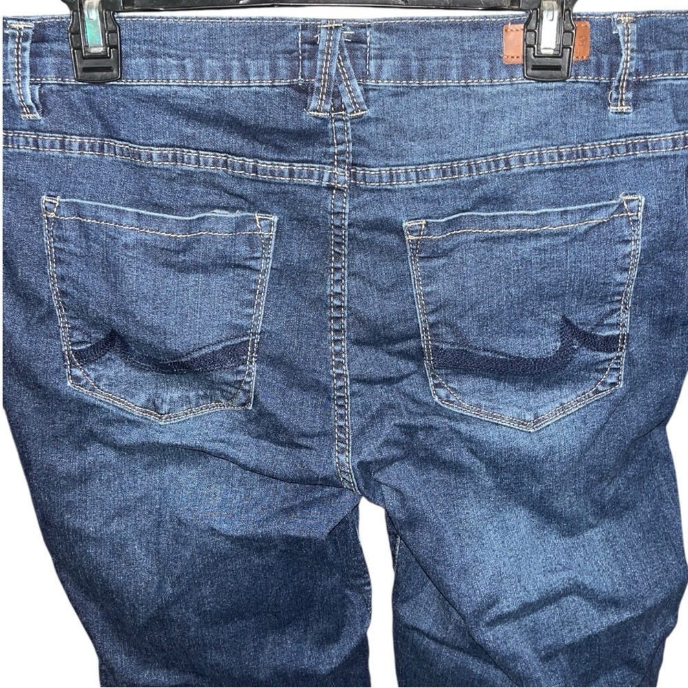 Angels Forever Young Classic Blue Denim Cuffed Ankle Jeans Sz14 - Picture 5 of 6